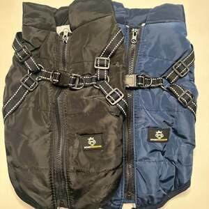 DoggyKingdom Fleece Lined Waterproof Winter Dog Coat with Built-in Harness (2 pa